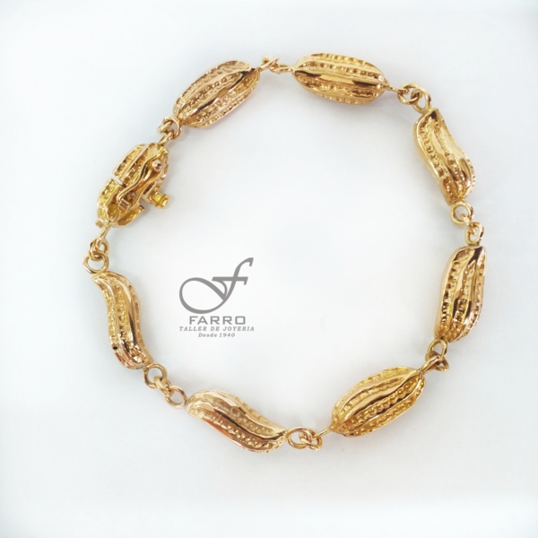 Pulsera de oro maníes